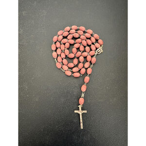 Vintage Rose Petal Scented Rosary 24.5 in - crafted in Jerusalem